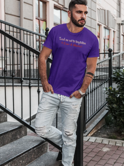 Lead Me Not to Temptation X I Know a Shortcut Men's classic tee